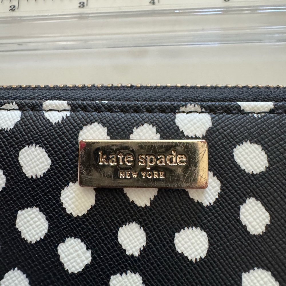 Kate Spade Polka Dot Black and White Wallet - Picture 2 of 6